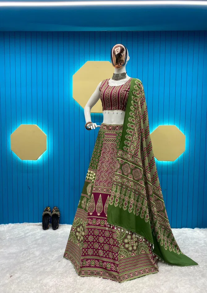 LG 584 Rayon Printed Navratri Special Lehenga Choli Wholesale Online